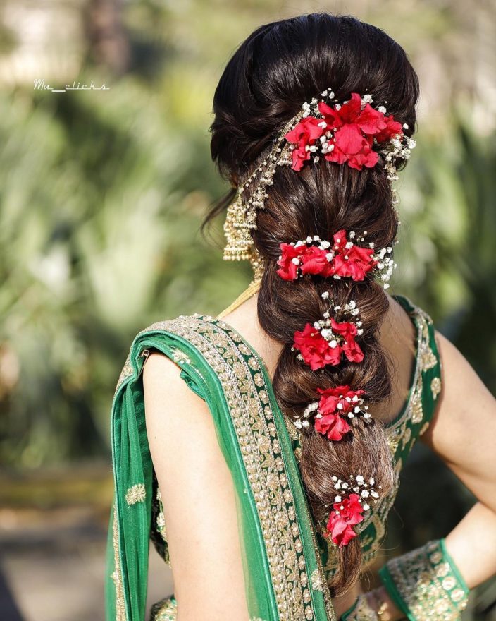 Braided bridal hairstyle